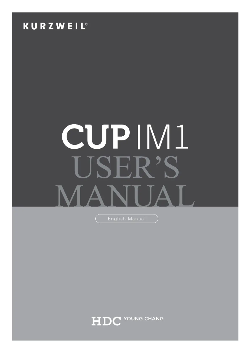 Image de la première page du manuel de l'appareil CUP M1