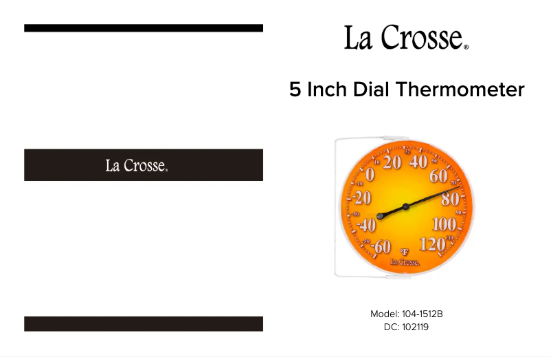 Page 1 de la notice Manuel utilisateur La Crosse Technology 104-1512B