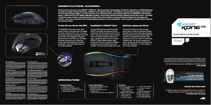 Página 1 del manual Manual de usuario Roccat Kone XTD