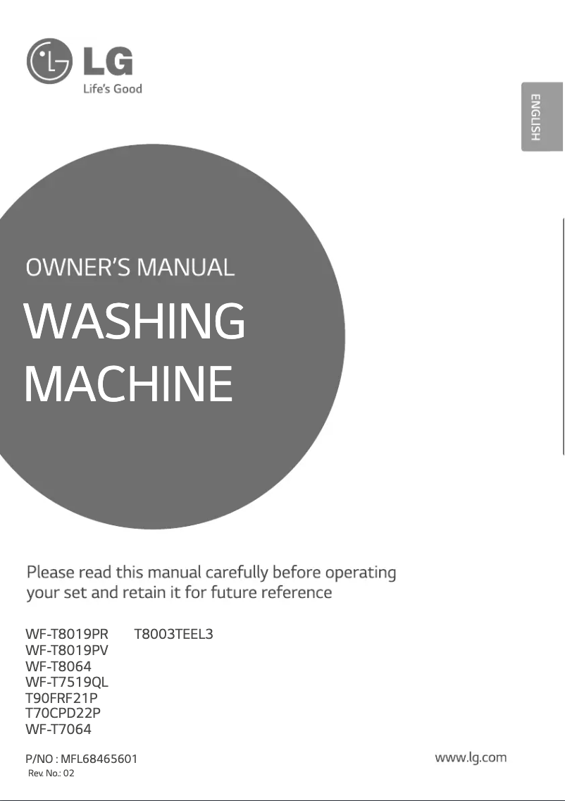 Page n°1 - Manuel utilisateur LG T8003TEEL3