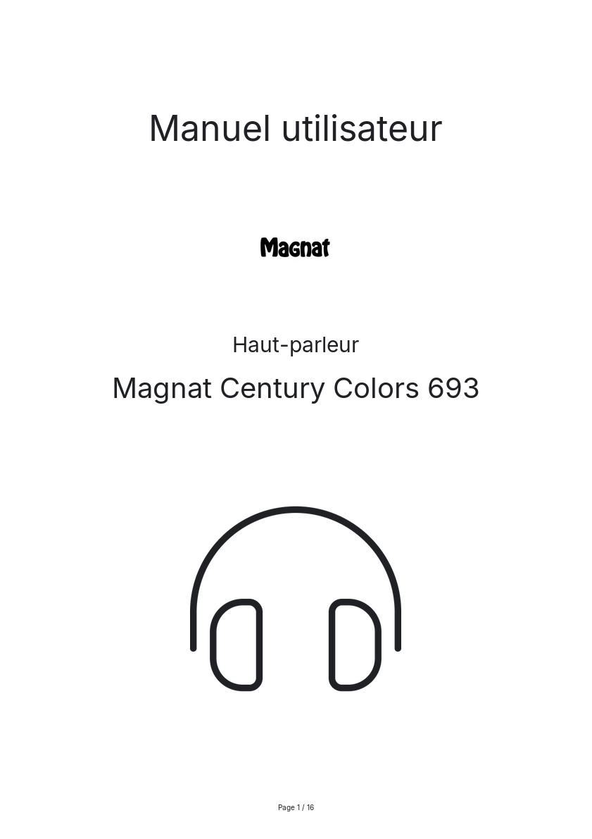 Image de la première page du manuel de l'appareil Century Colors 693