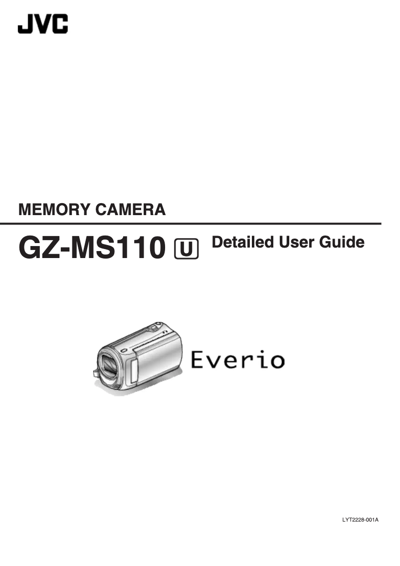 Page 1 de la notice Manuel utilisateur JVC Everio GZ-MS110