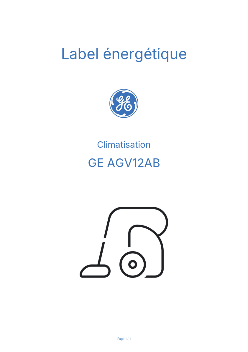 Image de la première page du manuel de l'appareil AGV12AB