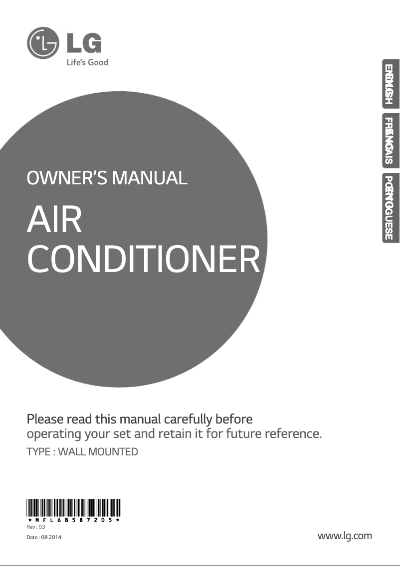 Image de la première page du manuel de l'appareil BSNC1865NA0