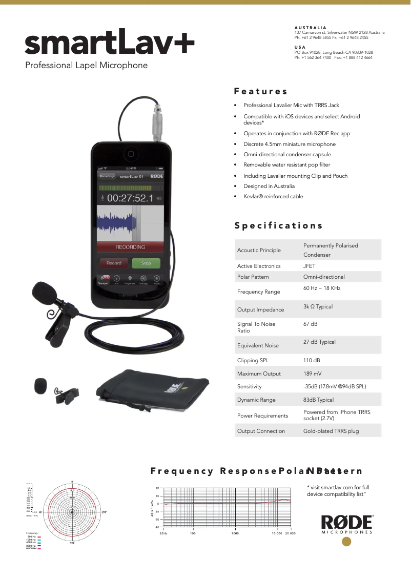 Image de la première page du manuel de l'appareil SmartLav+