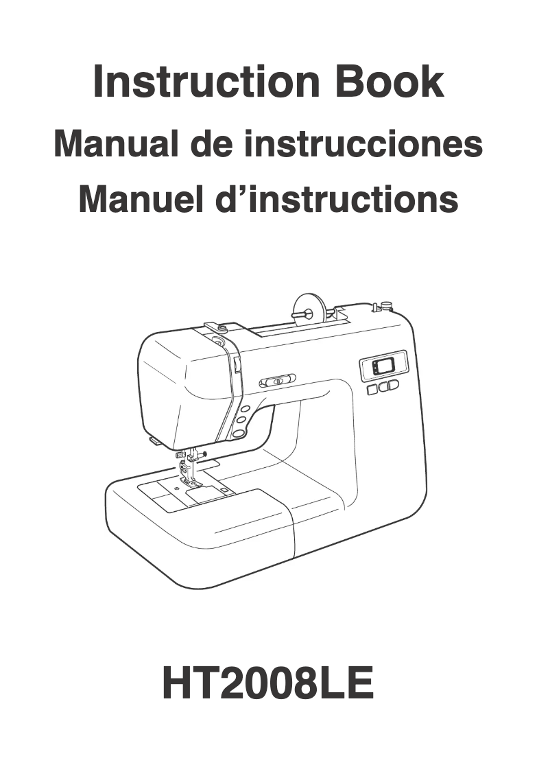 Page n°1 - Manuel utilisateur Janome HT 2008 LE