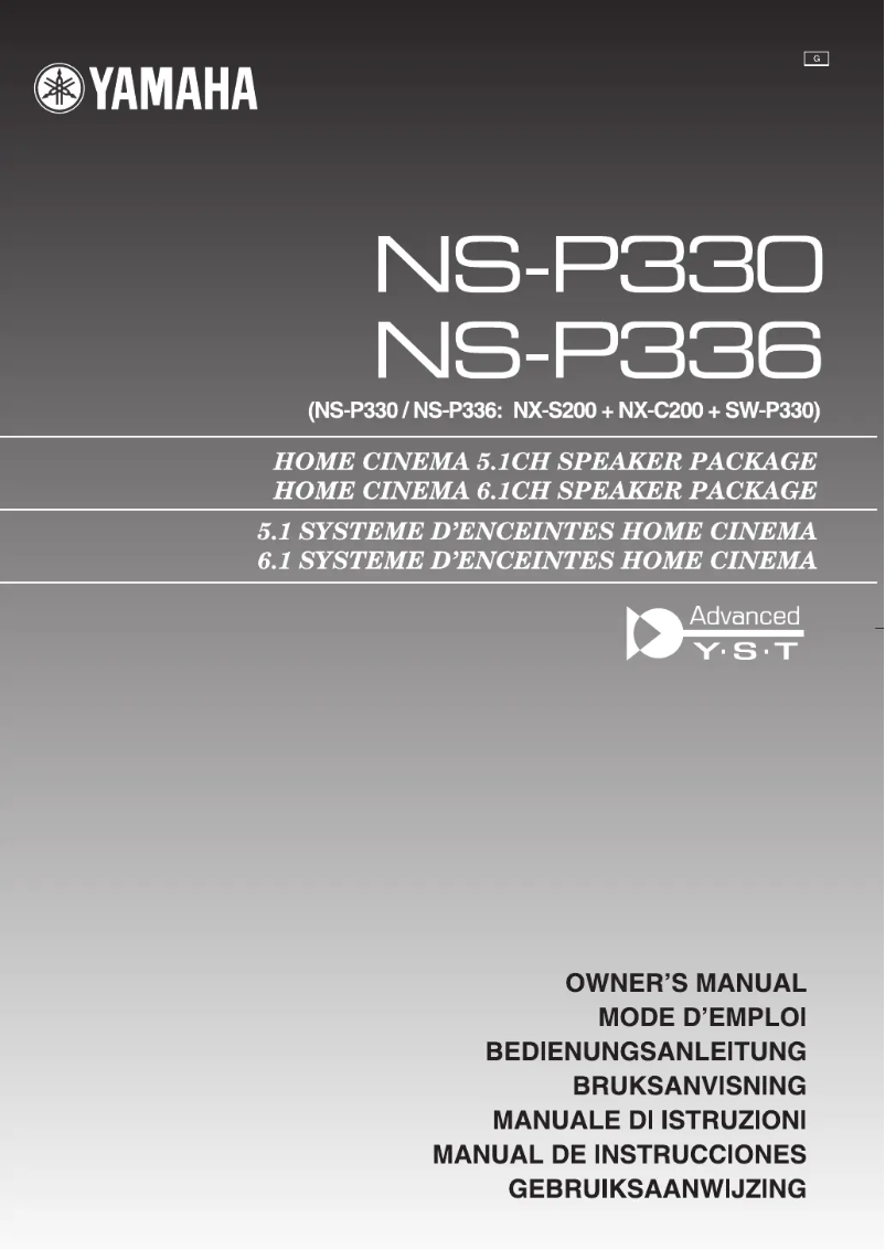 Page n°1 - Manuel utilisateur Yamaha NS-P330