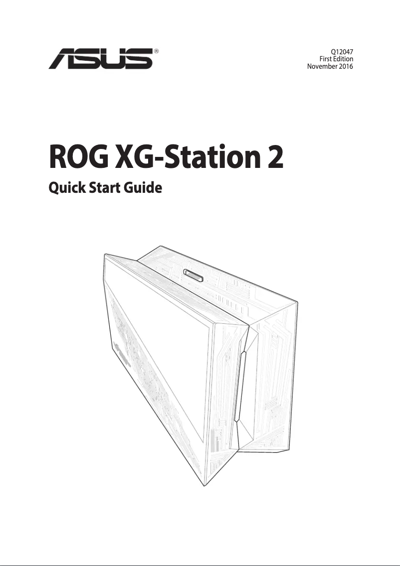 Image de la première page du manuel de l'appareil ROG XG Station 2