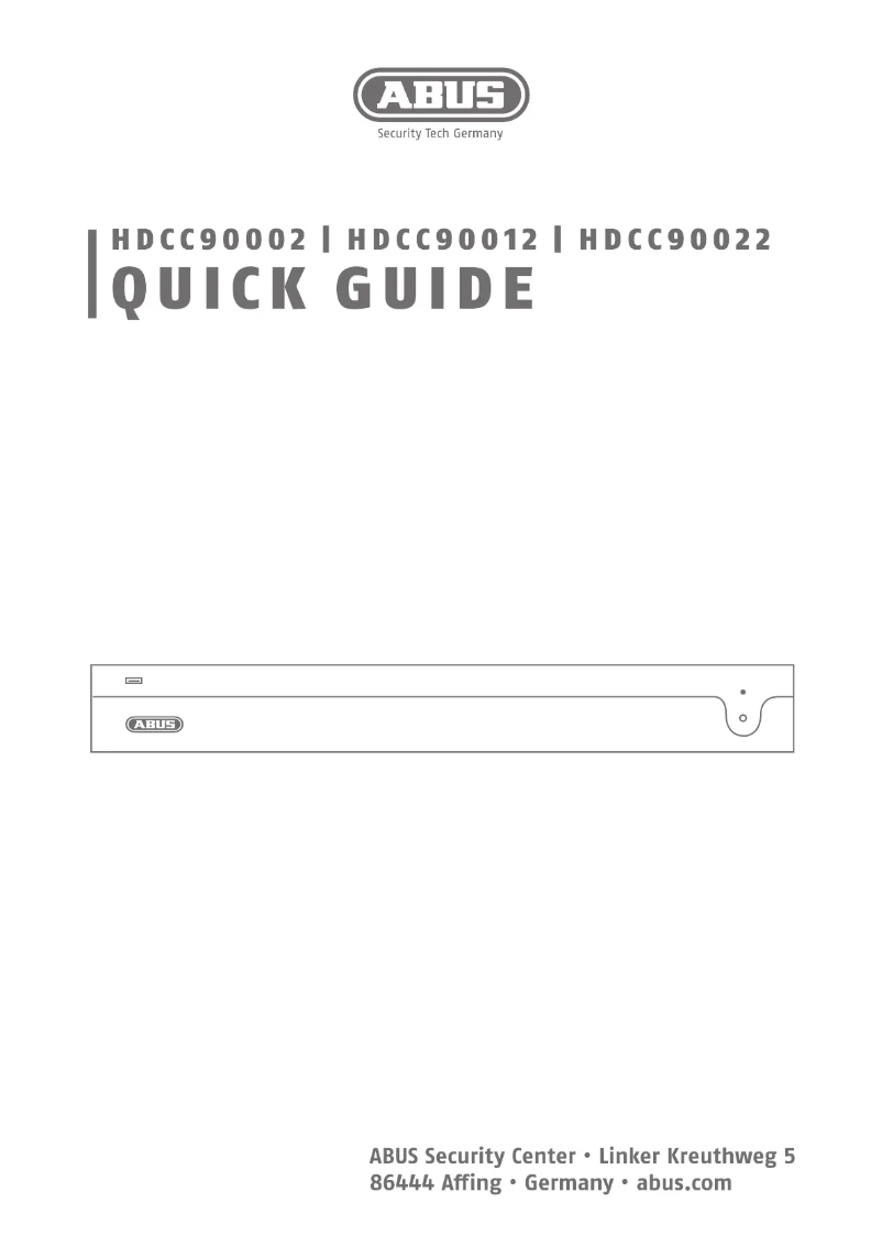 Page n°1 - Guide de démarrage rapide Abus HDCC90022