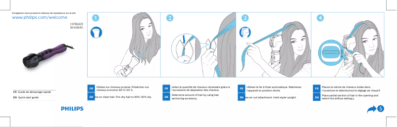 First page image of the manual for StyleCare BHA840