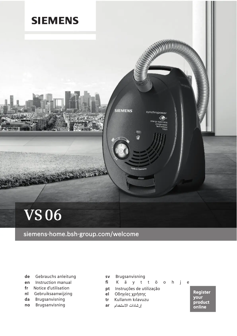 Page n°1 - Manuel utilisateur Siemens VS06A211