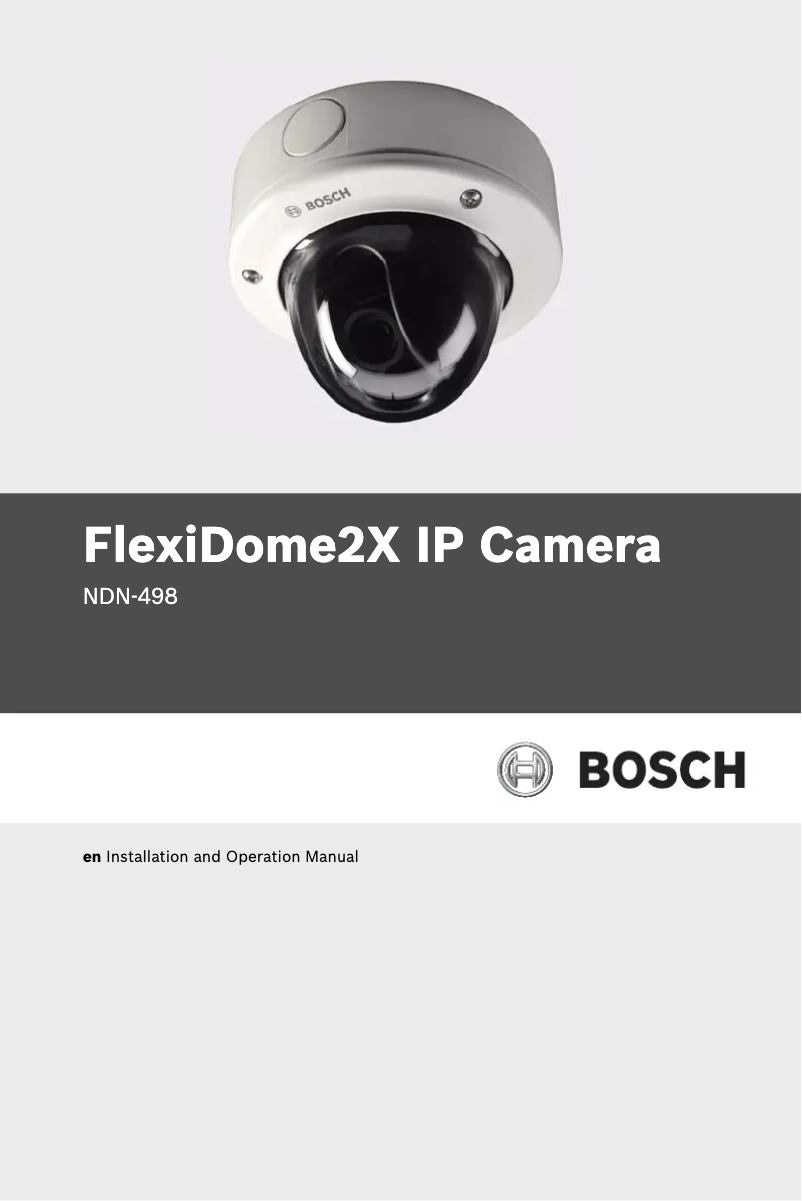 Página 1 del manual Manual de usuario Bosch FlexiDome2X NDN-498
