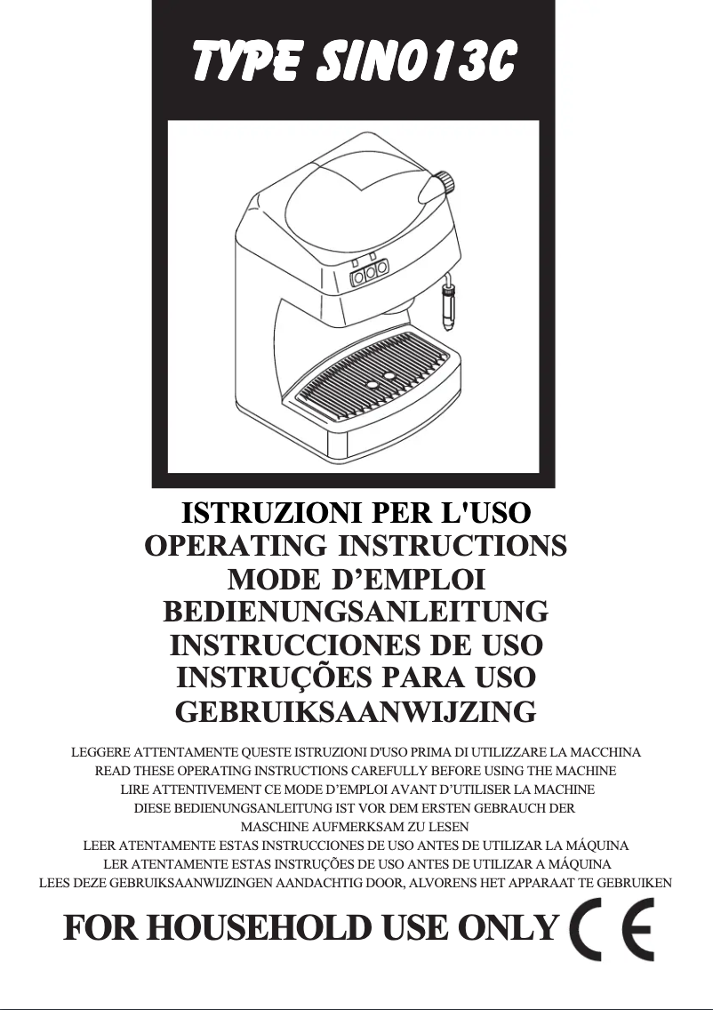 Page 1 de la notice Manuel utilisateur Philips Saeco Via Veneto Combi de Luxe RI9347