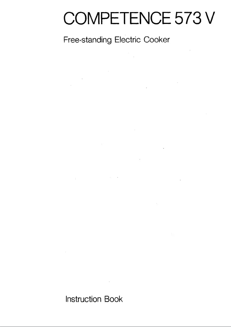 Página 1 del manual Manual de usuario AEG Competence 573 V W