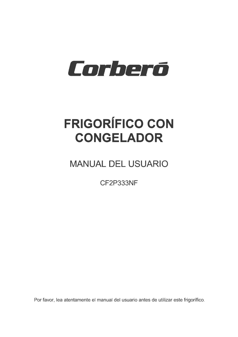 Page n°1 - Manuel utilisateur Corbero CF2P333NF
