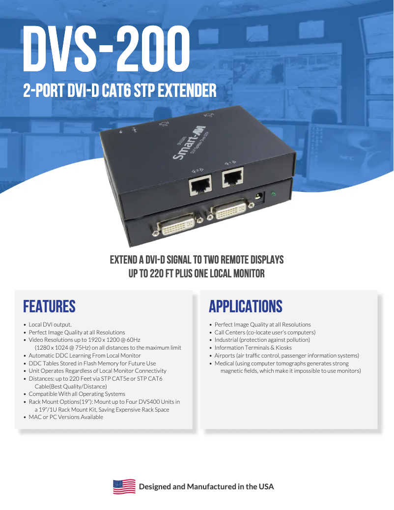 Page 1 de la notice Manuel utilisateur Smart-AVI DVS-200