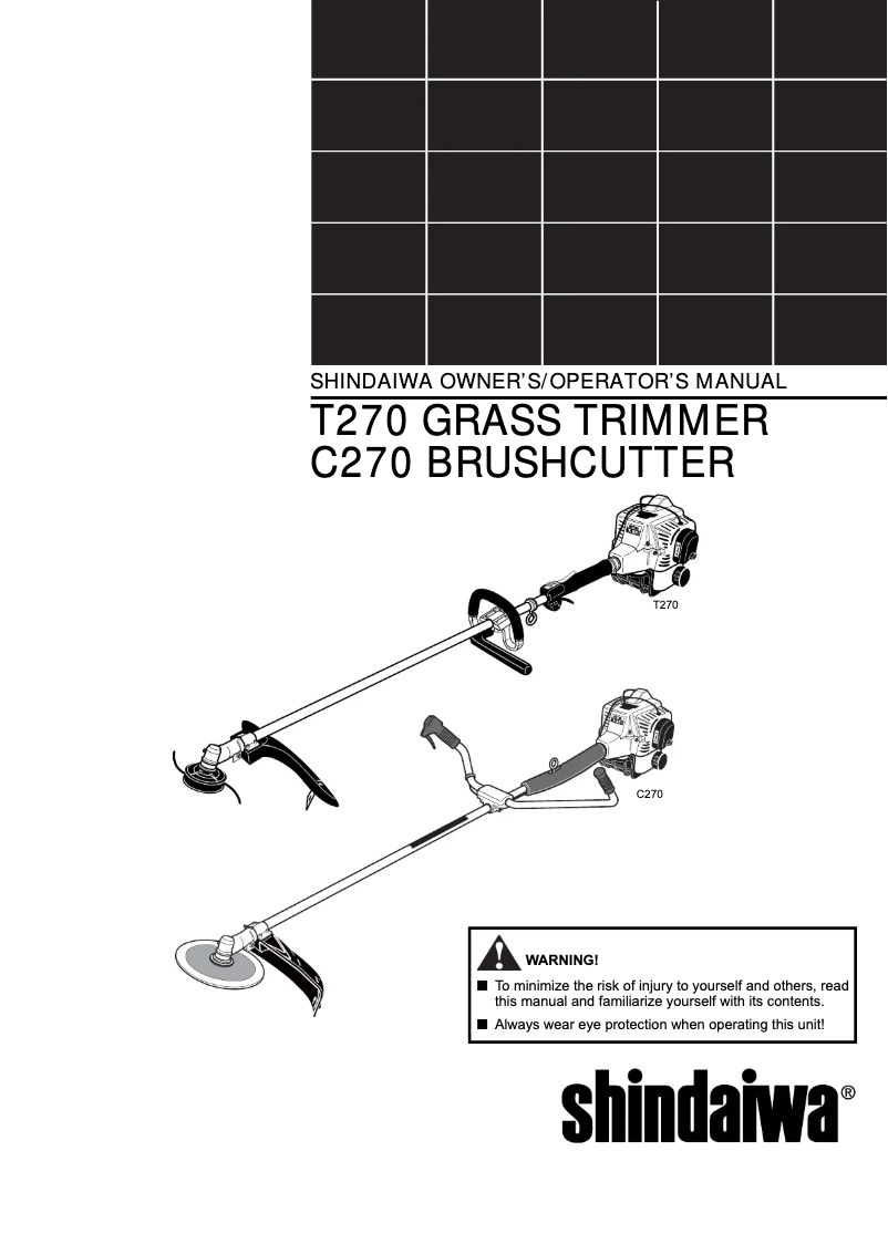 Page n°1 - Manuel utilisateur Shindaiwa C270