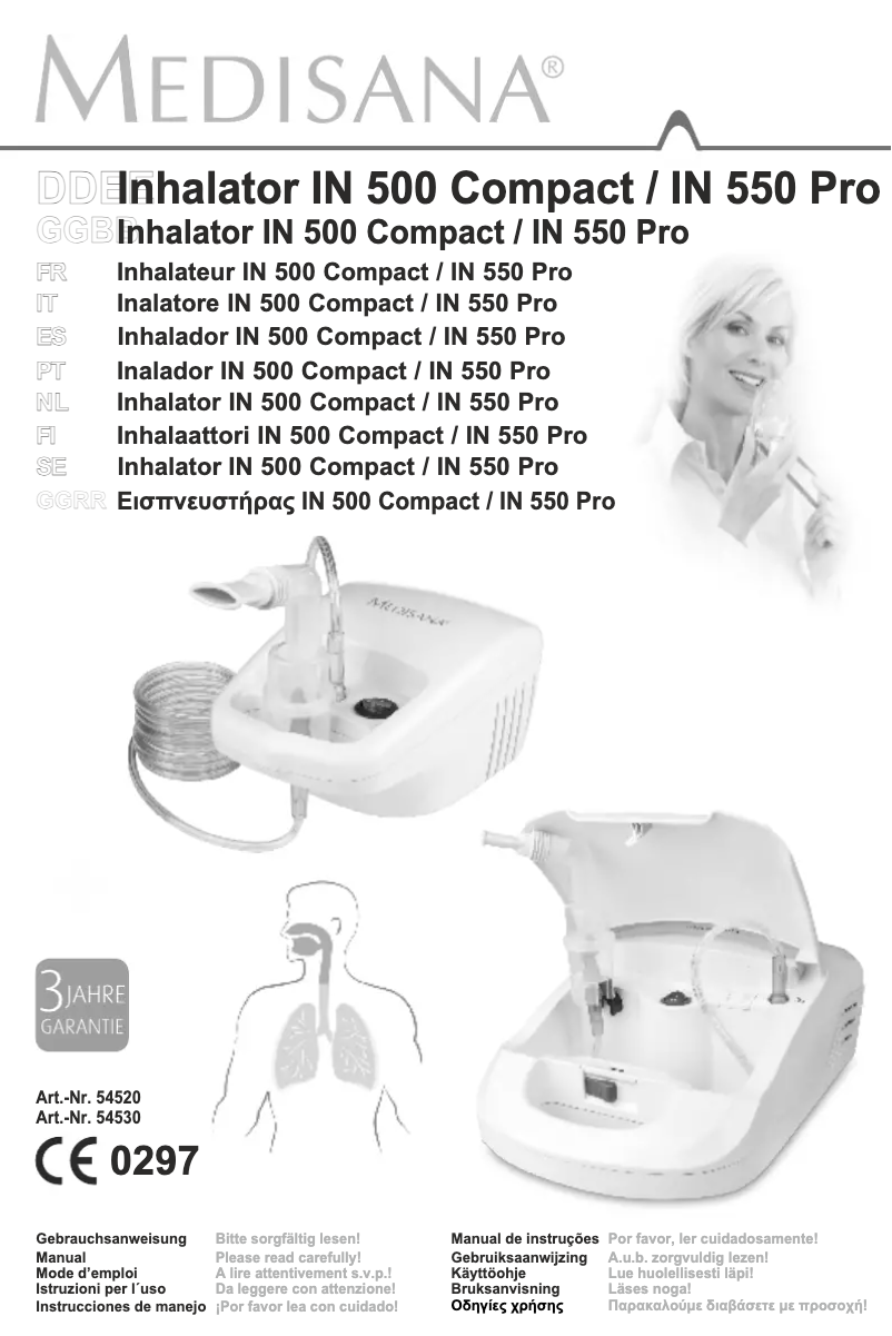 Page 1 de la notice Manuel utilisateur Medisana IN 500 Compact