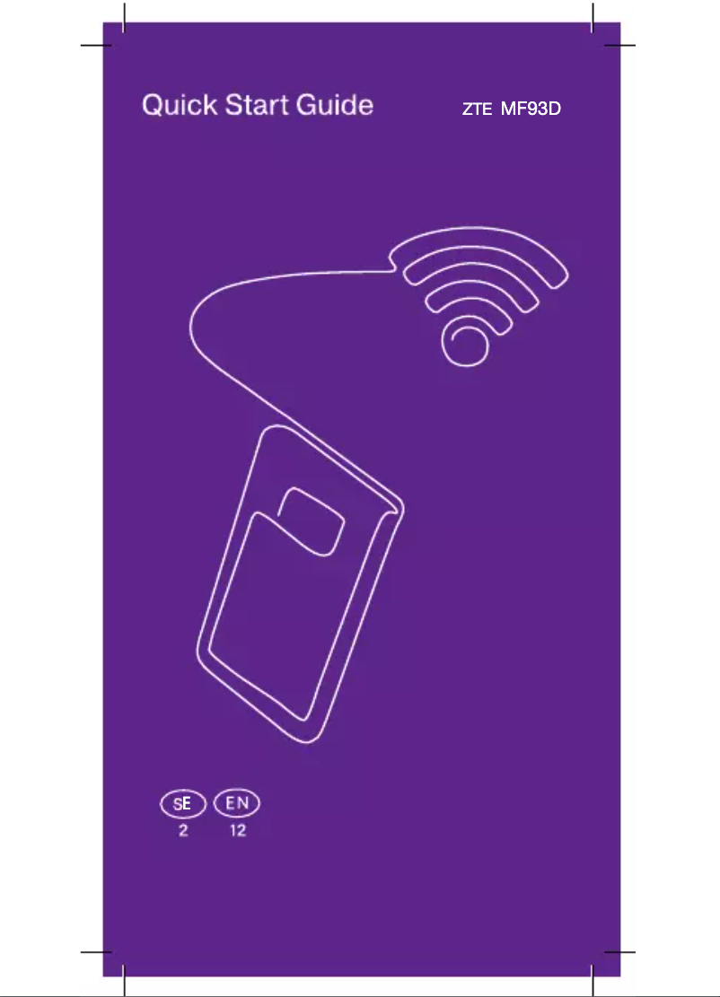 Page 1 de la notice Manuel utilisateur ZTE MF93D