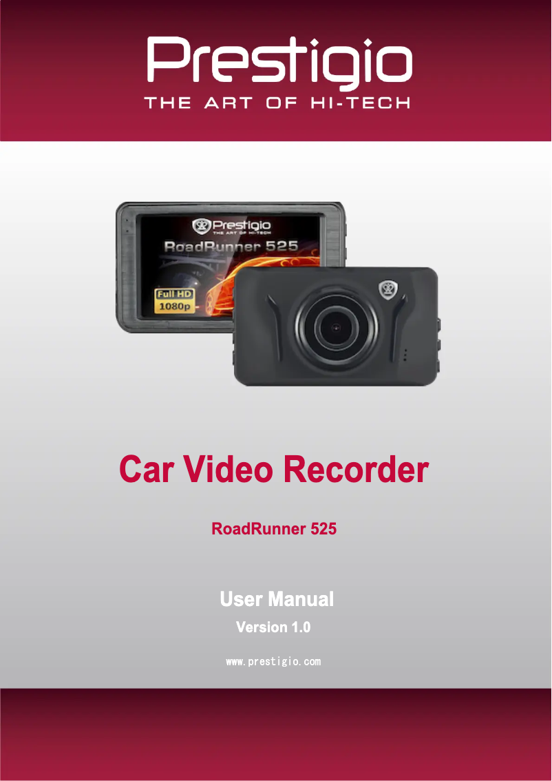 Page n°1 - Manuel utilisateur Prestigio RoadRunner 525