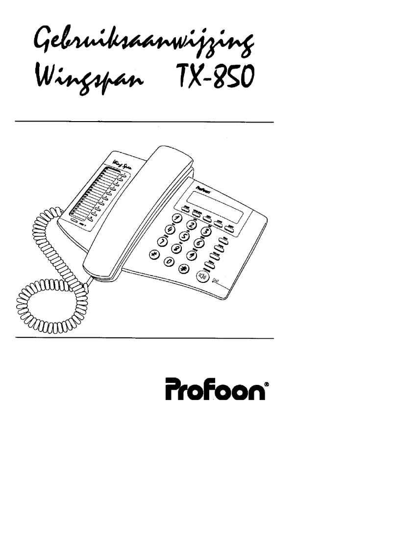 Página 1 del manual Manual de usuario Profoon TX-850