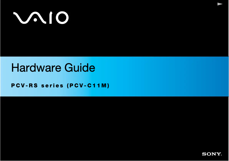Página 1 del manual Manual de usuario Sony Vaio PCV-RS702