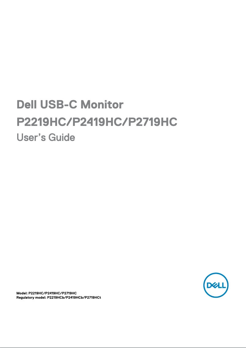 Page 1 de la notice Manuel utilisateur Dell P2719HC