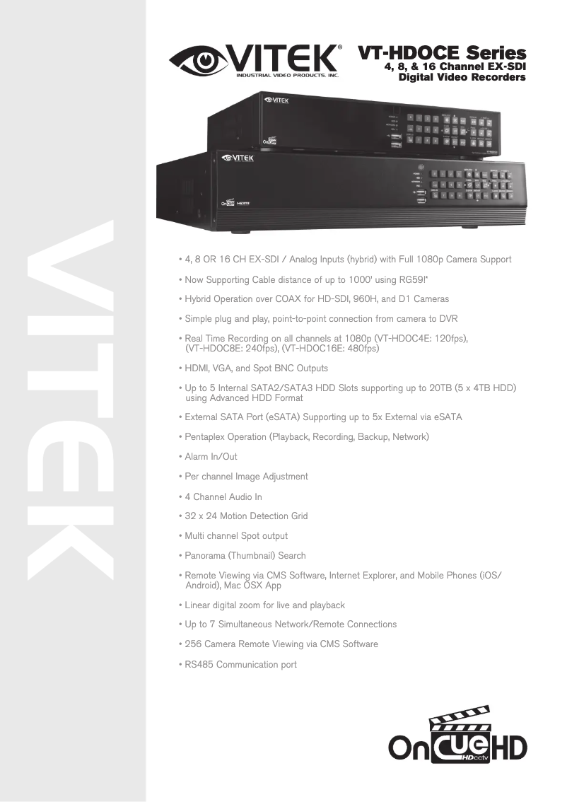 Page 1 de la notice Manuel utilisateur Vitek VT-HDOC4E