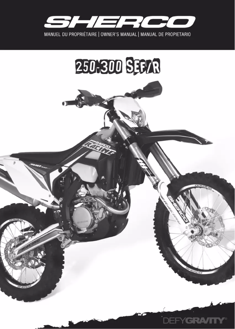 Image de la première page du manuel de l'appareil 300 SEF-R (2017)