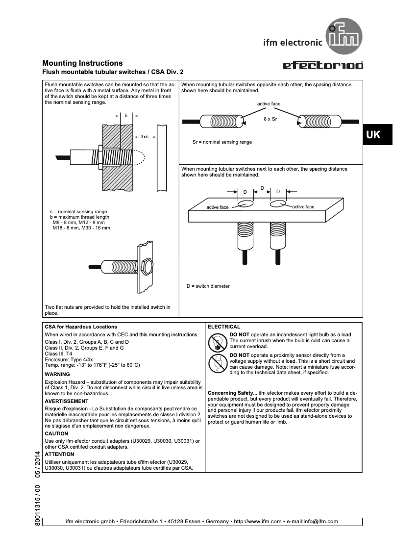 Page n°1 - Manuel utilisateur IFM IG0328