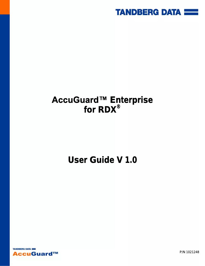 Página 1 del manual Manual de usuario Tandberg Data 5014-ACC