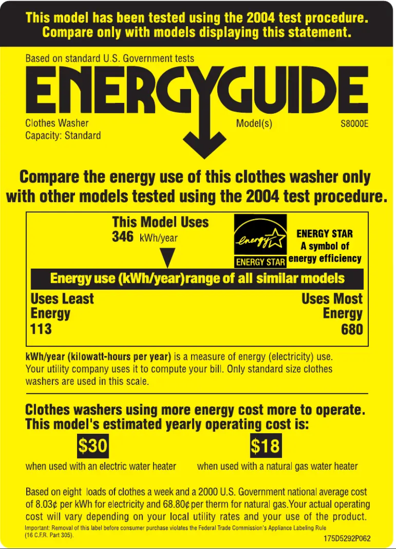 Image de la première page du manuel de l'appareil S8000EWW