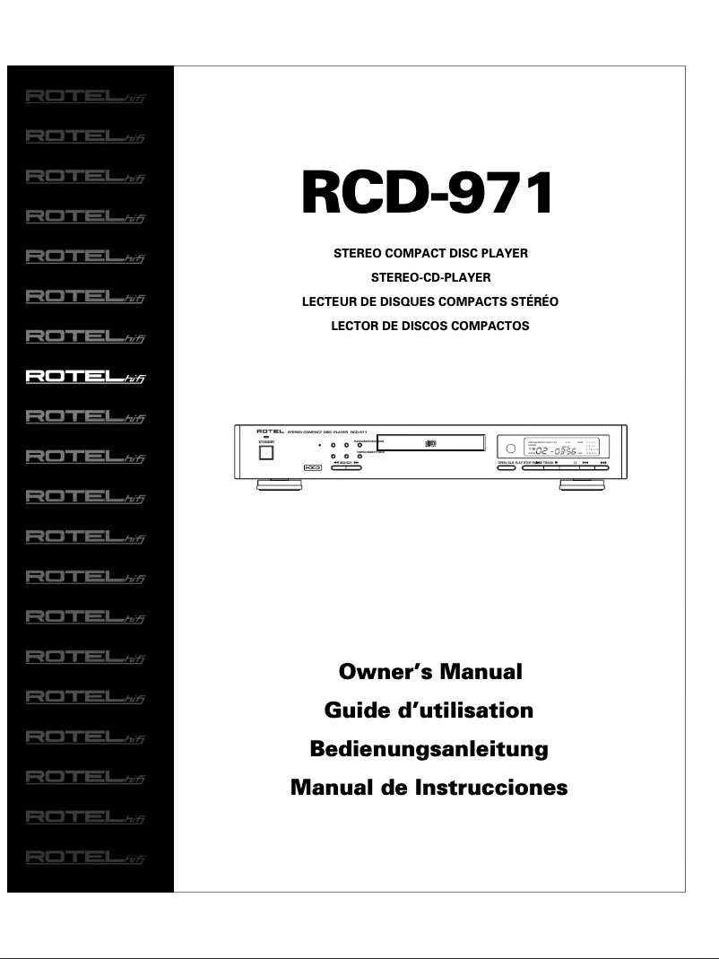 Image de la première page du manuel de l'appareil RCD-971