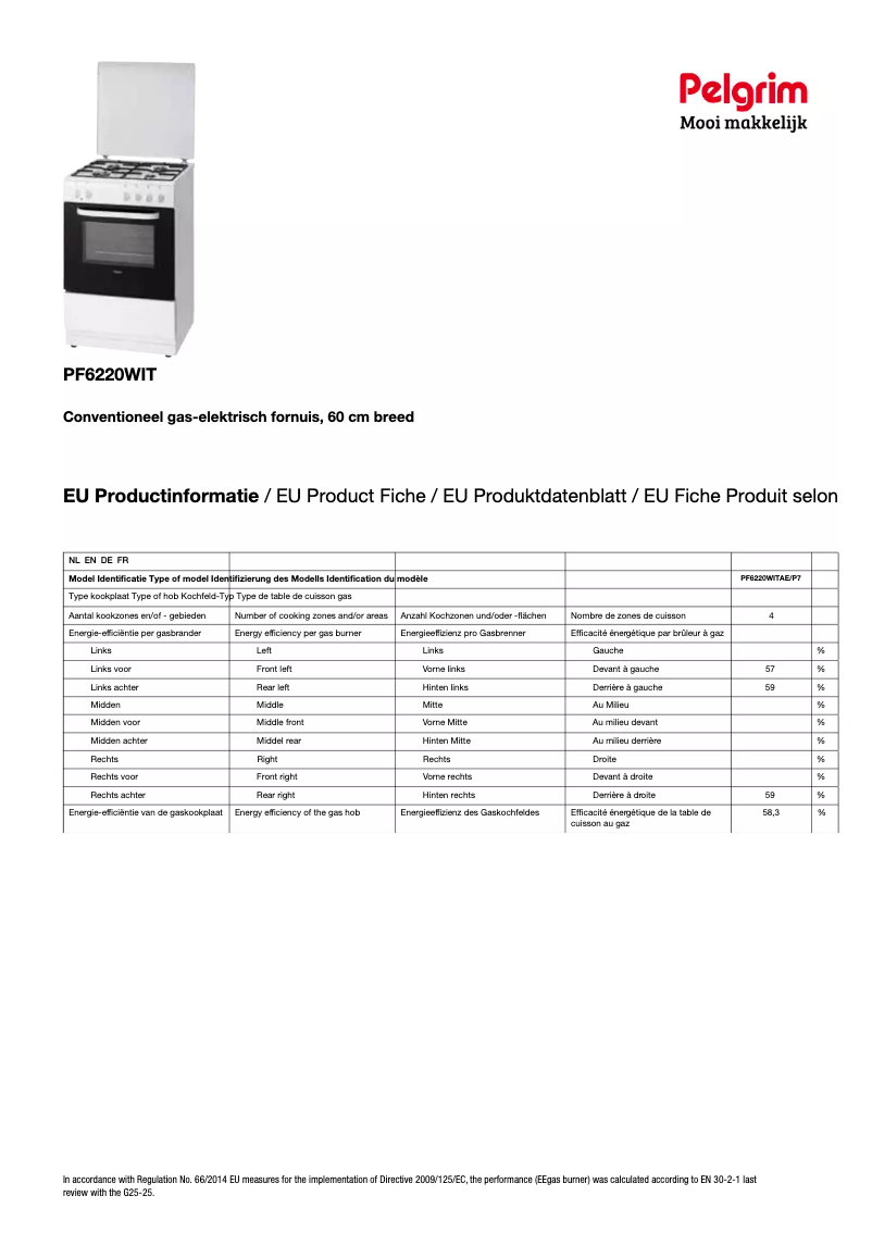 Image de la première page du manuel de l'appareil PF6220WIT