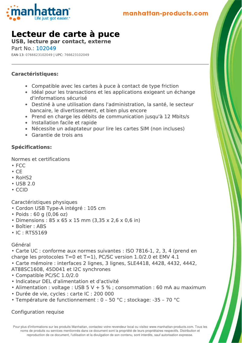 Image de la première page du manuel de l'appareil 102049
