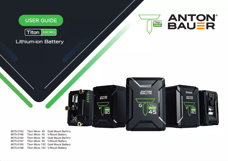 Image de la première page du manuel de l'appareil Titon Micro 150