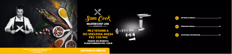 Page n°1 - Manuel utilisateur Sam Cook PSC-150/MG