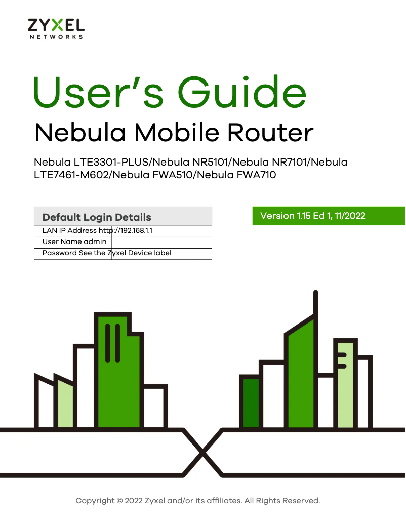 Page 1 of the manual User Manual ZyXEL Nebula NR5101