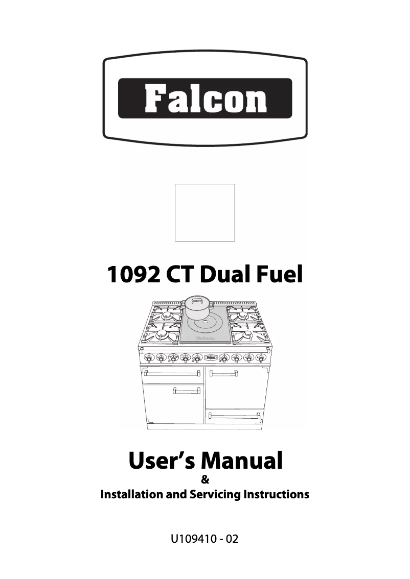 Page 1 de la notice Manuel utilisateur Falcon 1092 CT Dual Fuel