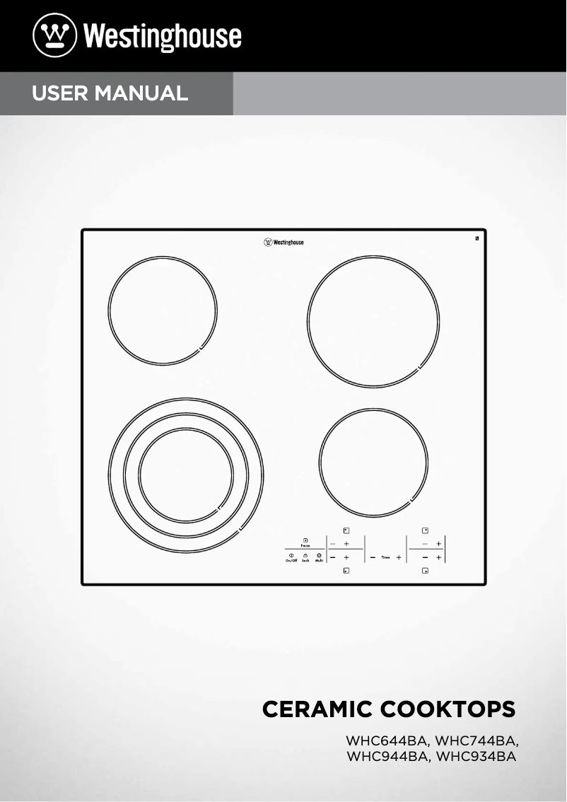 Page 1 de la notice Mode d'emploi Westinghouse WHC934BA