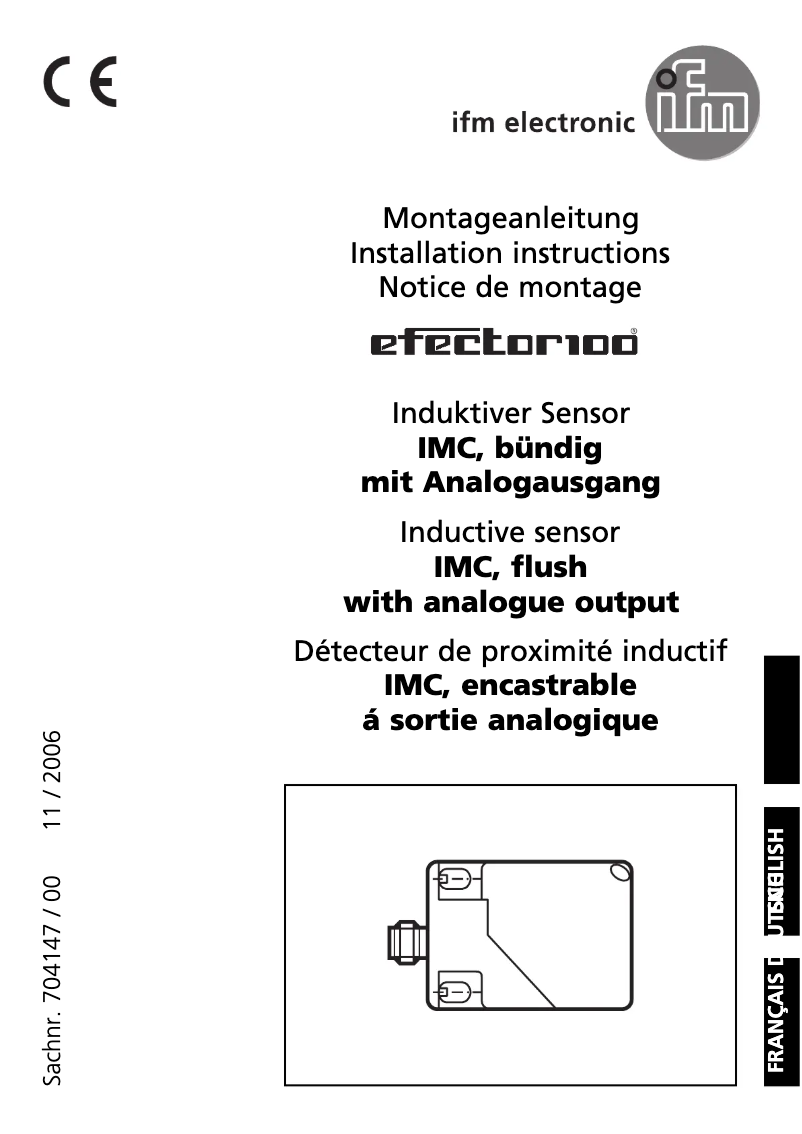 Page n°1 - Manuel utilisateur IFM IM5140