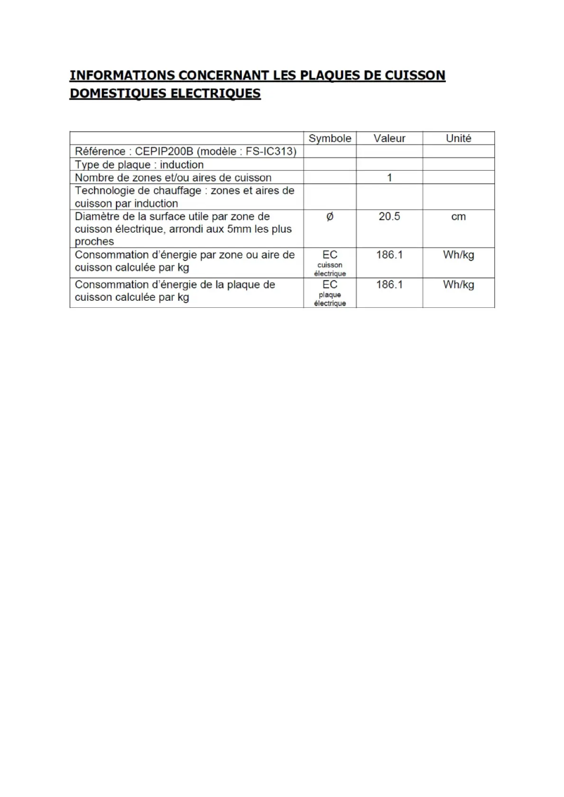 Image de la première page du manuel de l'appareil CEPIP200B