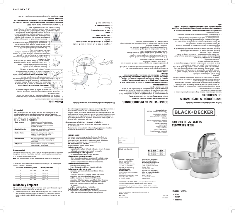 Página 1 del manual Manual de usuario Black & Decker MX900WG