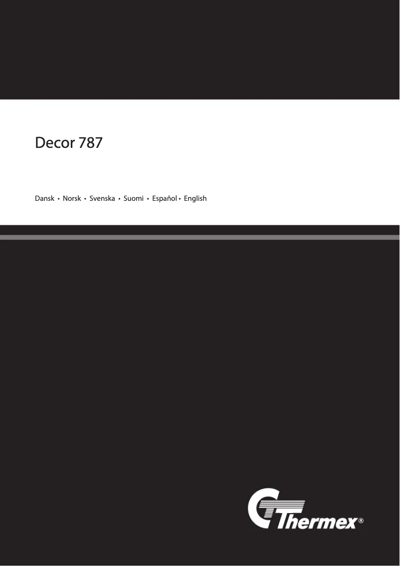 Page n°1 - Instructions / montage Thermex Decor 787