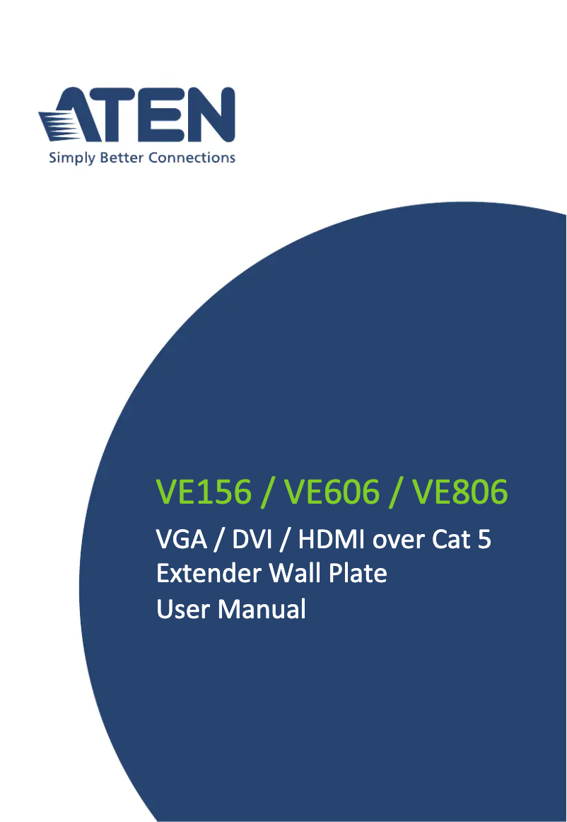 Page n°1 - Manuel utilisateur ATen VE606