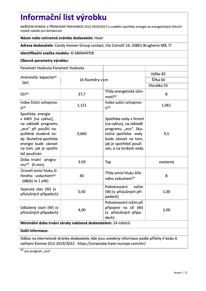Image de la première page du manuel de l'appareil XI 6B0M4PDB