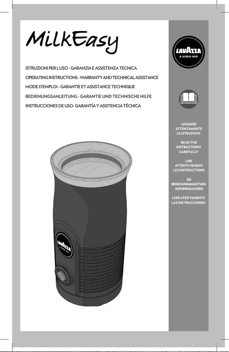 Page 1 de la notice Manuel utilisateur Lavazza MilkEasy