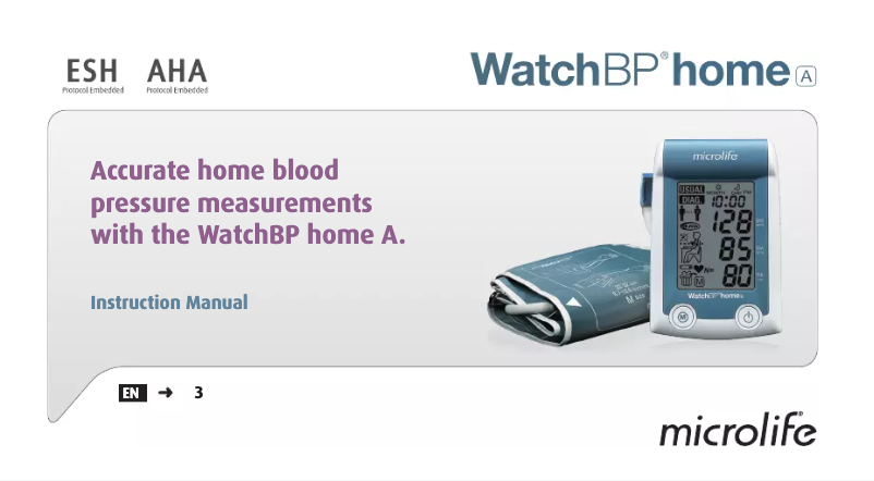 Image de la première page du manuel de l'appareil WatchBP Home A