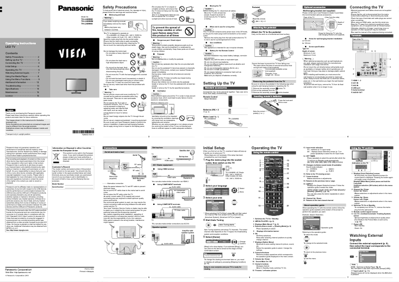 Página 1 del manual Manual de usuario Panasonic TH-L24XM6M