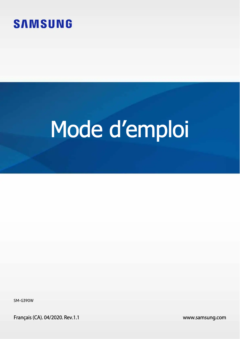 Page 1 de la notice Manuel utilisateur Samsung Galaxy XCover 4